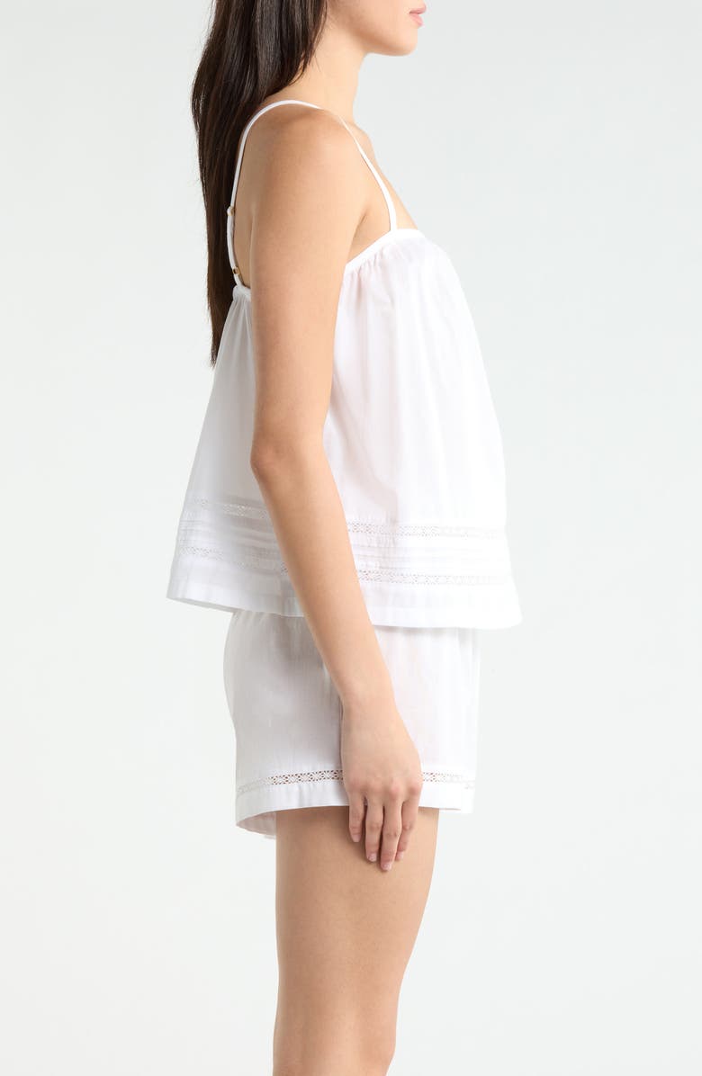 Nordstrom Peached Cotton Lawn Short Pajama Set, Alternate, color, White