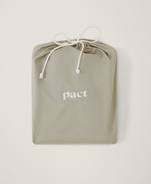 Pact Organic Room Service Sateen Sheet Set In Green