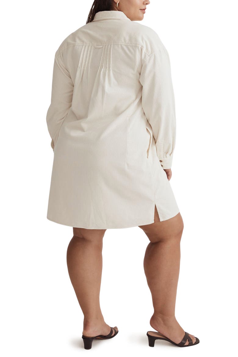 Namada Long Sleeve Corduroy Shirtdress, Alternate, color, LIGHTHOUSE