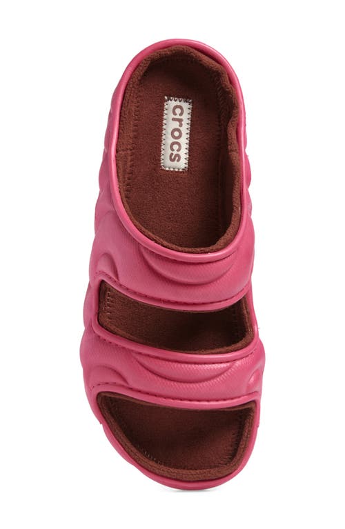 Crocs Classic Cozzzy Overpuff Slide Sandal In Dragon Fruit