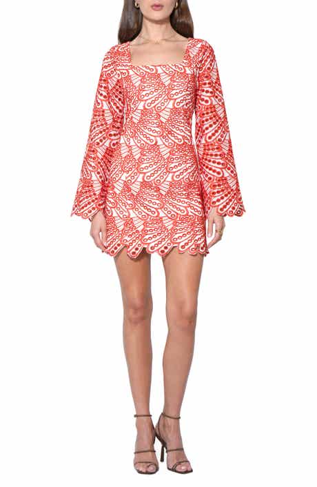 Regina Scallop Long Sleeve Minidress
