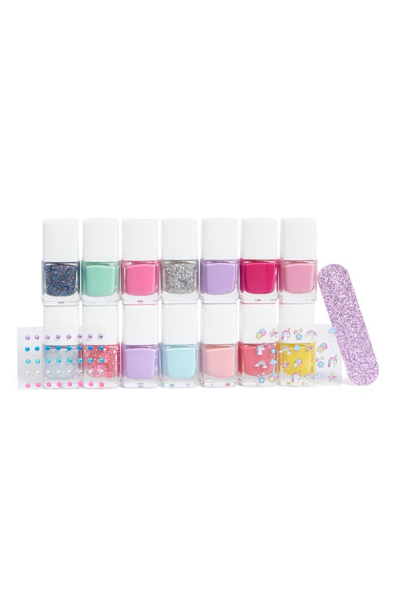 SIMPLE PLEASURES Kids' 14-Piece Assorted Nail Cube Kit, Alternate, color, Multi