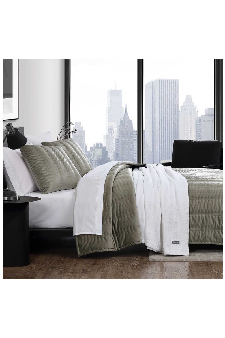 Velvet Linear Stitch Quilt Set, Alternate, color, SILVER LEAF