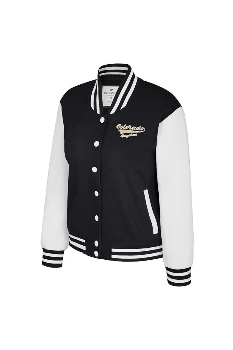 Women's Colosseum Black Colorado Buffaloes French Baguette Full Snap Fleece Jacket, Alternate, color, Black