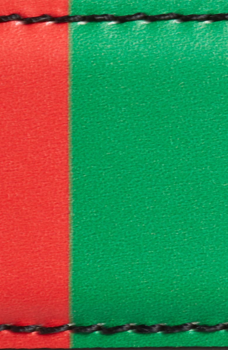 Moschino Logo Buckle Italian Flag Leather Belt, Alternate, color,