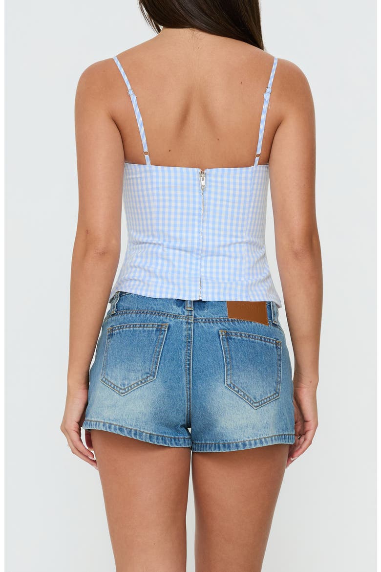 Gingham Spliced Bust Detail Cami, Alternate, color, BLUE GINGHAM