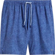 Peter Millar Palmoa Fruit & Bird Print Swim Trunks
