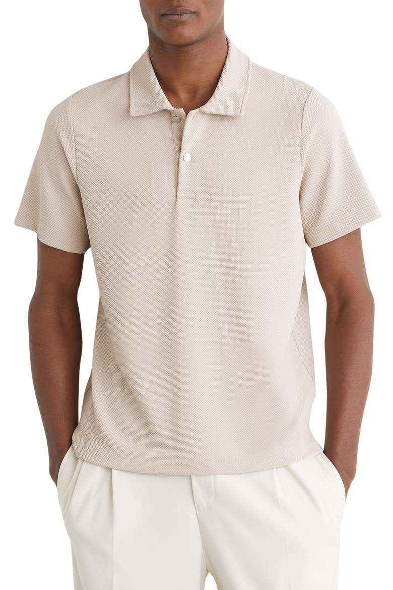 Kennedy Textured Polo, Main, color, STONE