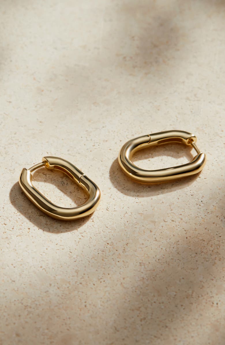 Ana Luisa Small Rox Oval Hoop Earrings, Alternate, color, Gold