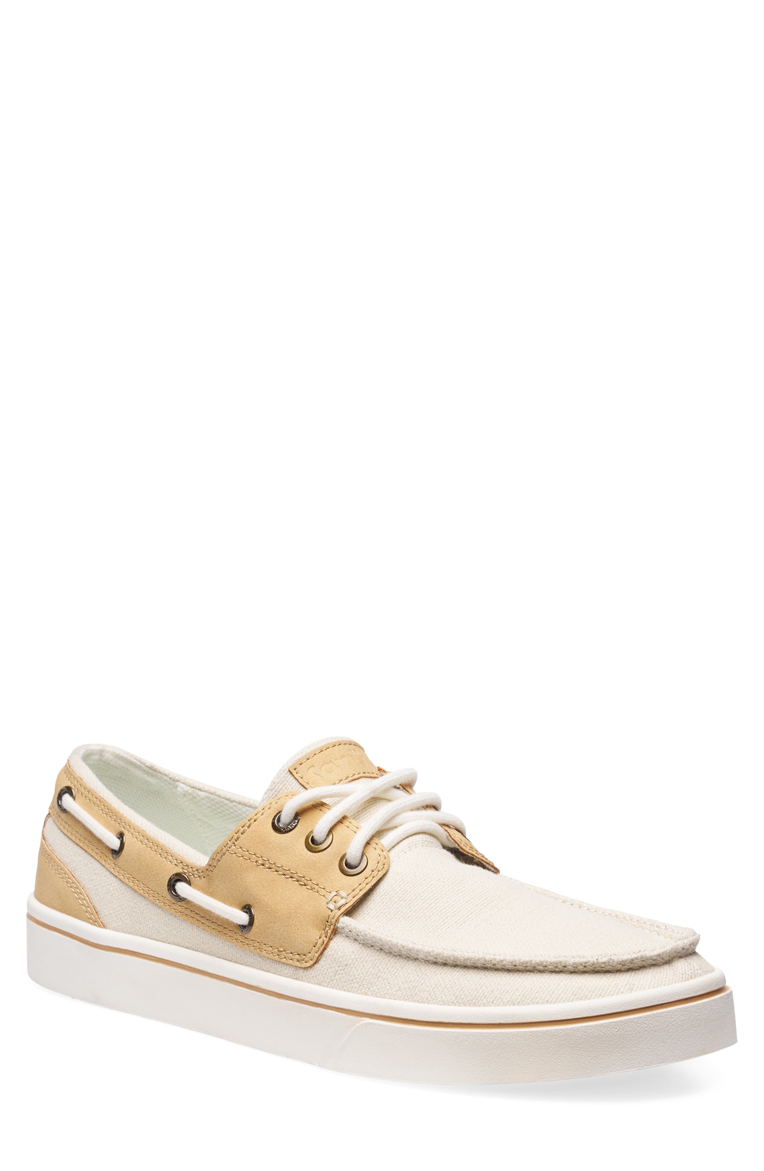 Hava Sneaker Sole Canvas Boat Shoe, Main, color, TURTLEDOVE MULTI