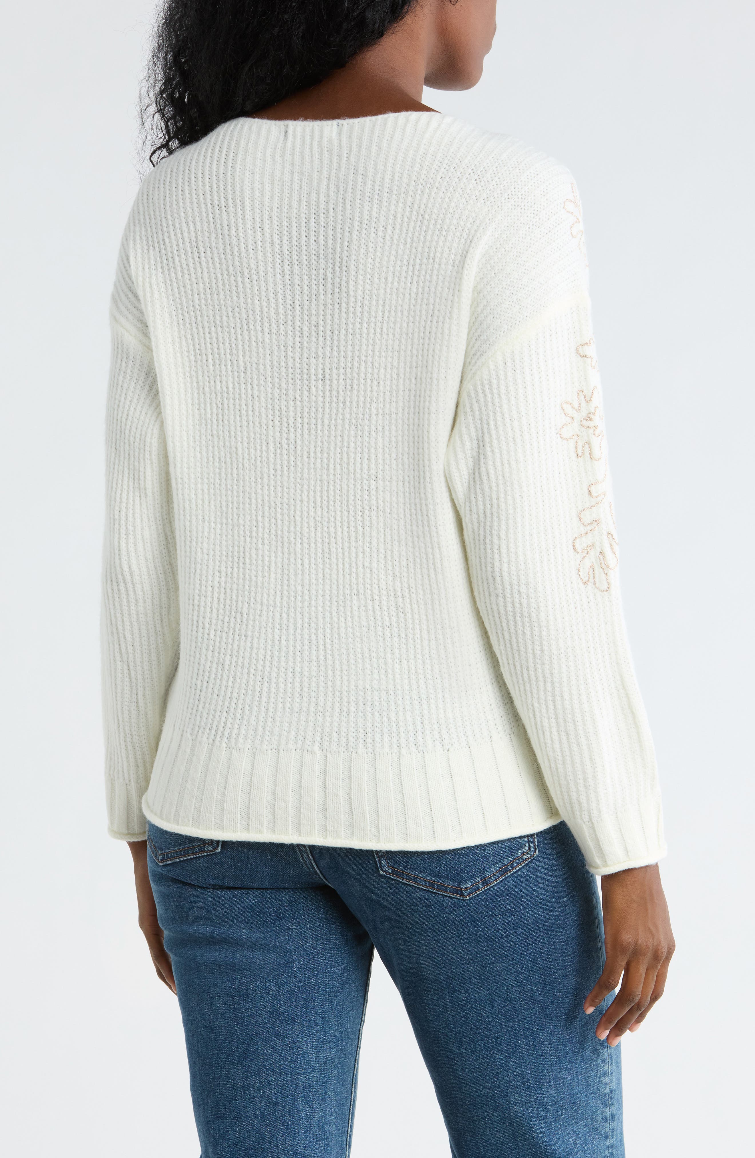 Embroidered Pullover Sweater - image 4