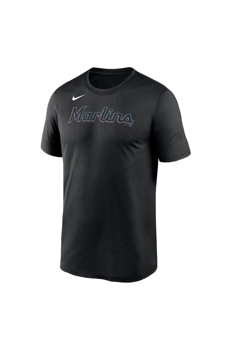 Nike Men's Nike Black Miami Marlins New Legend Wordmark T-Shirt, Alternate, color, Black