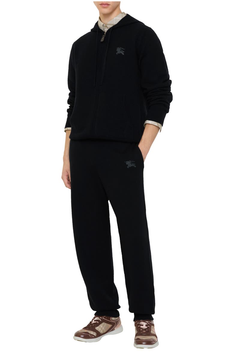 Burberry Wool Blend Track Pants, Main, color, Black
