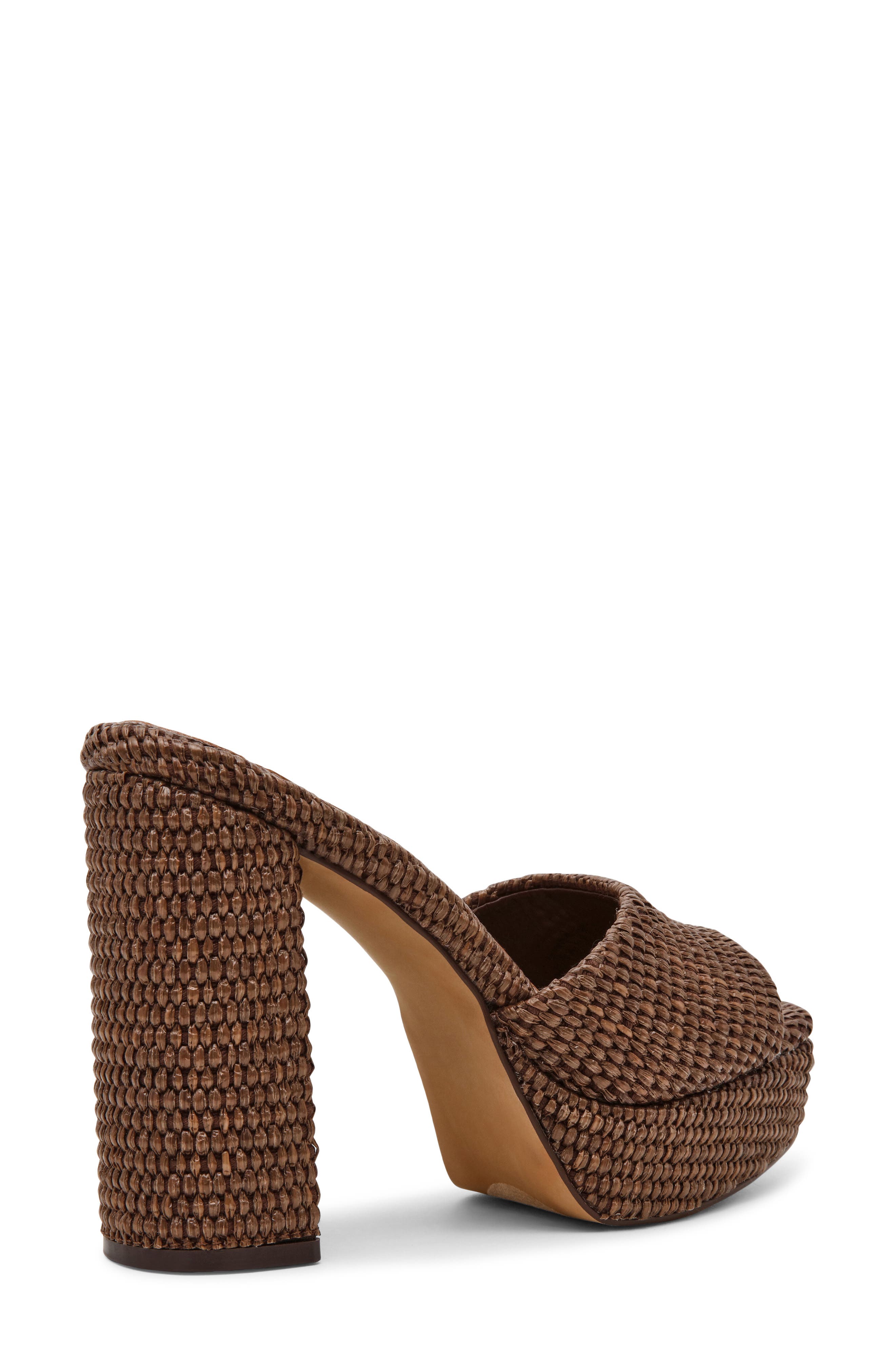 Steve Madden Joel Platform Sandal, Alternate, color, Brown Raffia