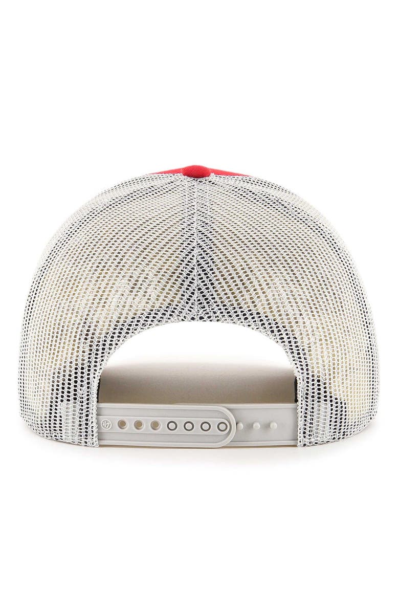 '47 Men's '47 Red Ohio State Buckeyes Trucker Adjustable Hat, Alternate, color, 