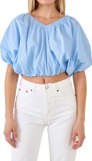 Endless Rose Puff Crop Blouse