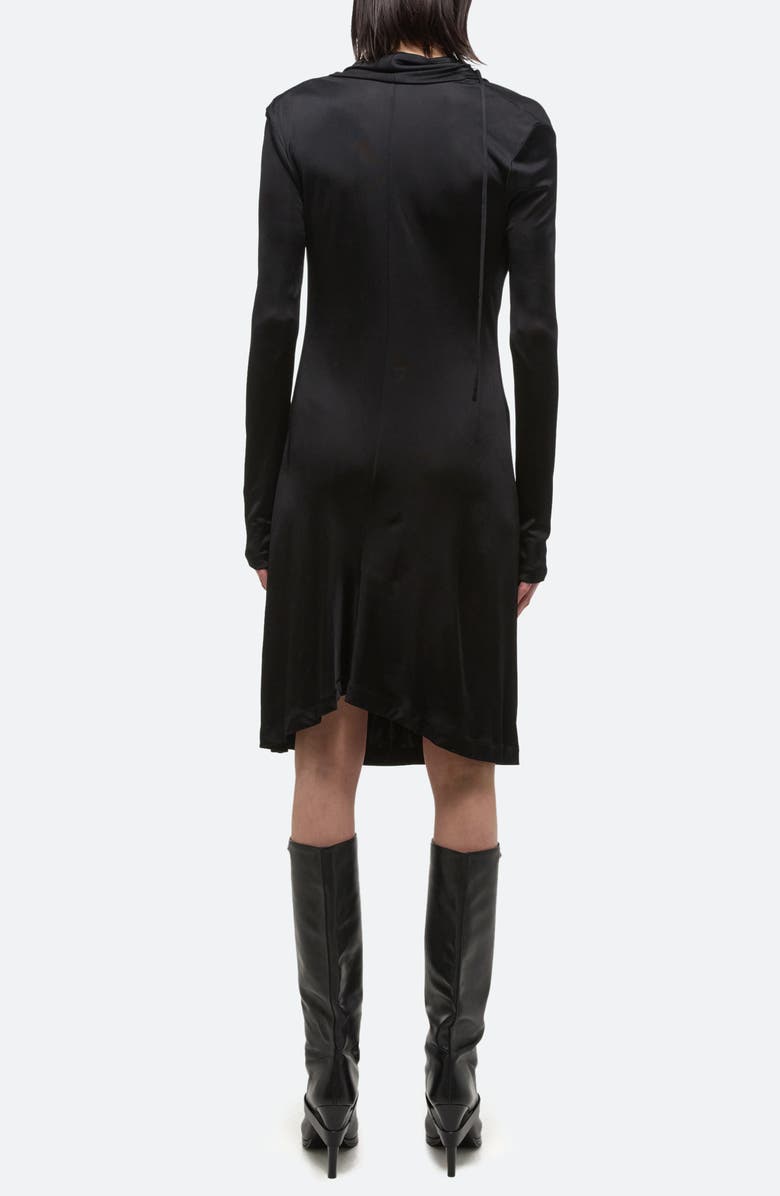 Helmut Lang Cowl Neck Long Sleeve Dress, Alternate, color, Black