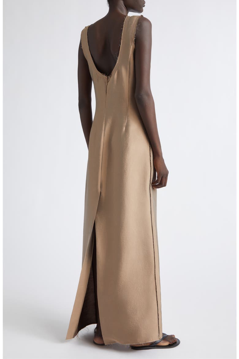 Isadora Frayed Summer Virgin Wool Blend Gown, Alternate, color, COPPER