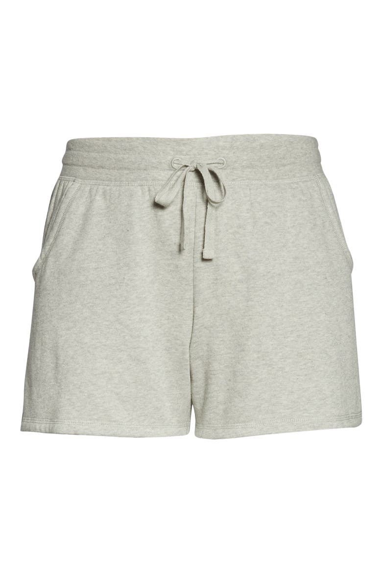Organic Cotton Blend Lounge Shorts, Alternate, color, GREY PEARL HEATHER