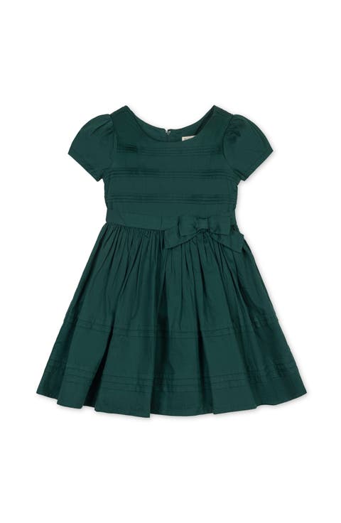 Kids' Organic Special Occasion Pleated Sateen Party Dress (Toddler, Little Kid and Big Kid)