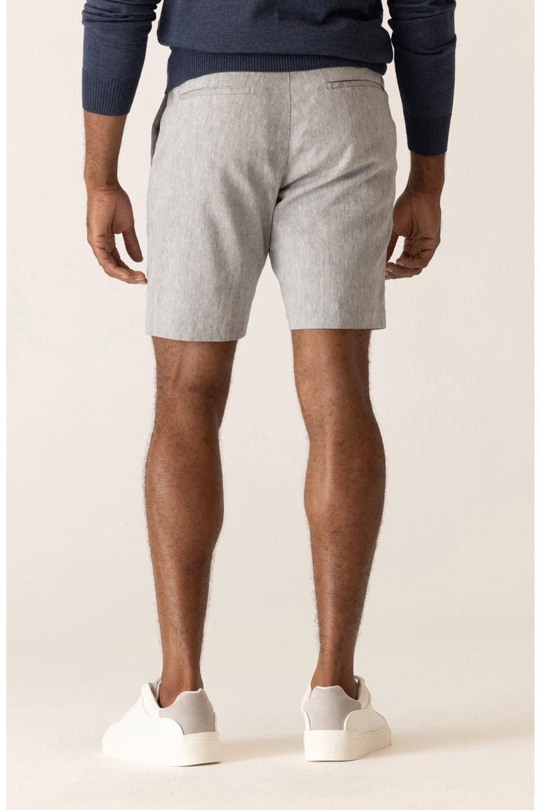 Oasis 8.5-Inch Linen Blend Bermuda Shorts, Alternate, color, BLACK