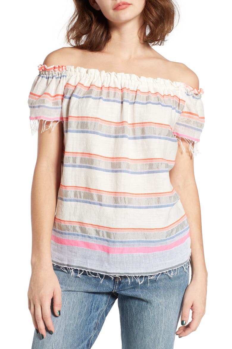 Hayat Off the Shoulder Top, Main, color, PEACH