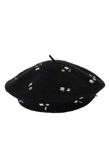 San Diego Hat Studded Veil In Black