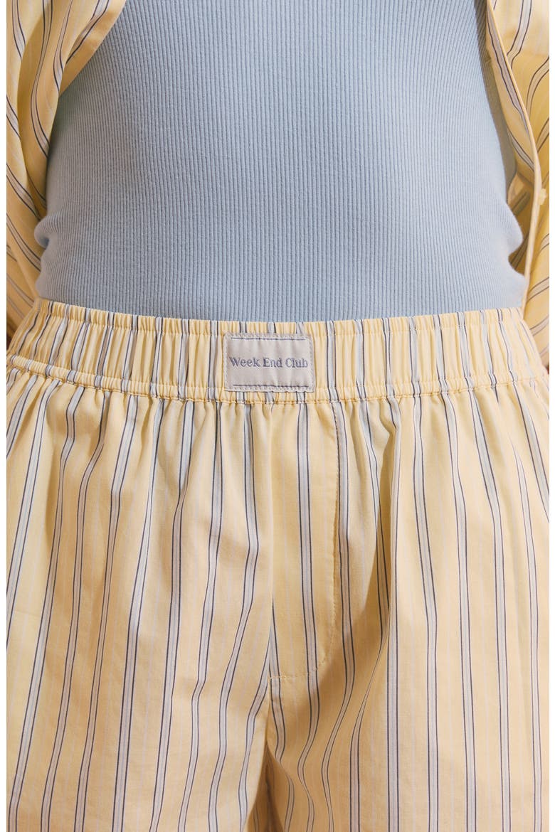 Benicio Cotton Pajama Shorts, Alternate, color, LIGHT YELLOW