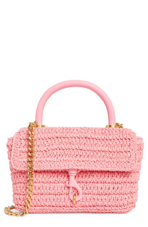 Edie Top Handle Straw Satchel