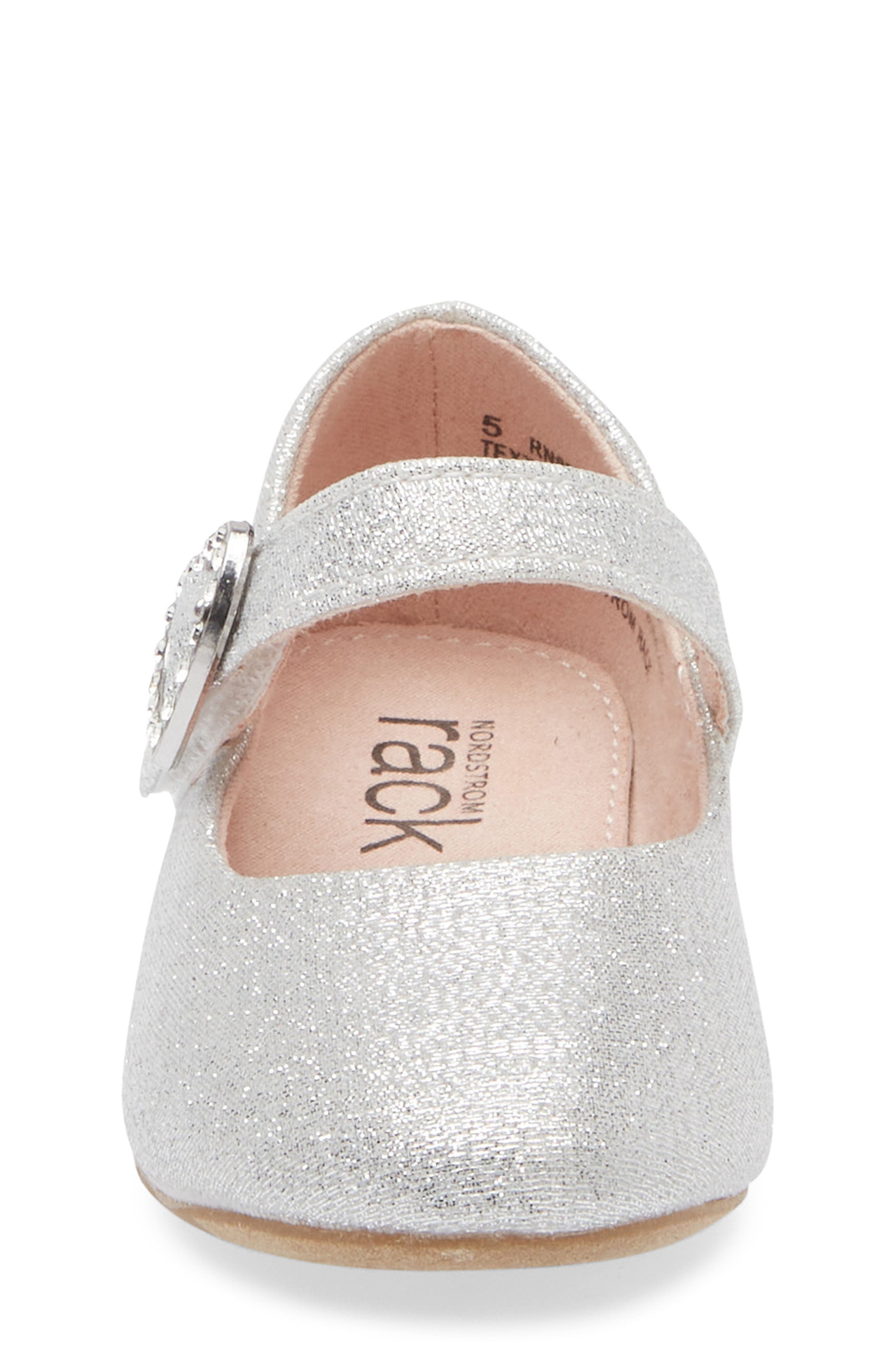 NORDSTROM RACK Kids' Leighton Mary Jane Dress Pump, Alternate, color, Silver Glitter