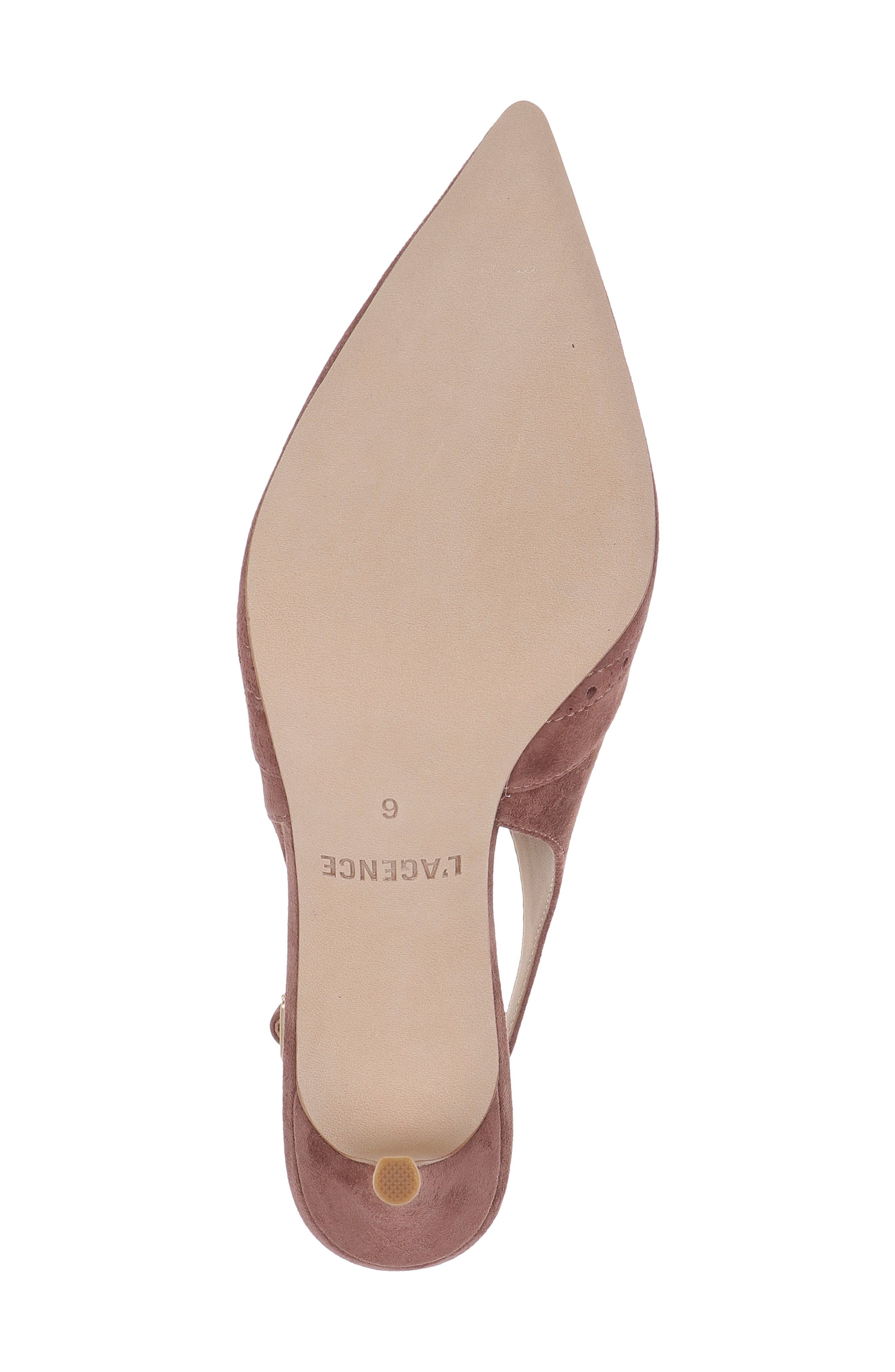 Shreya Pointed Toe Slingback Pump, Alternate, color, HAZEL SUEDE