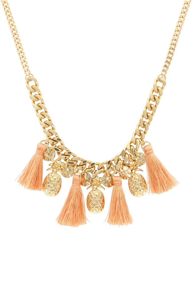 OLIVIA WELLES Mai Tai Necklace, Main, color, Peach