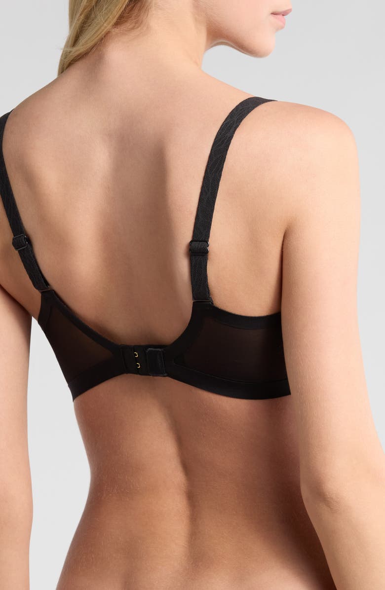 Chantelle Lingerie Pure Lace Lightweight Underwire T-Shirt Bra, Alternate, color, Black