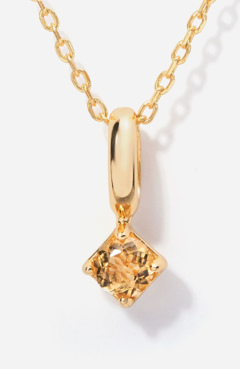 Round Birthstone Necklace