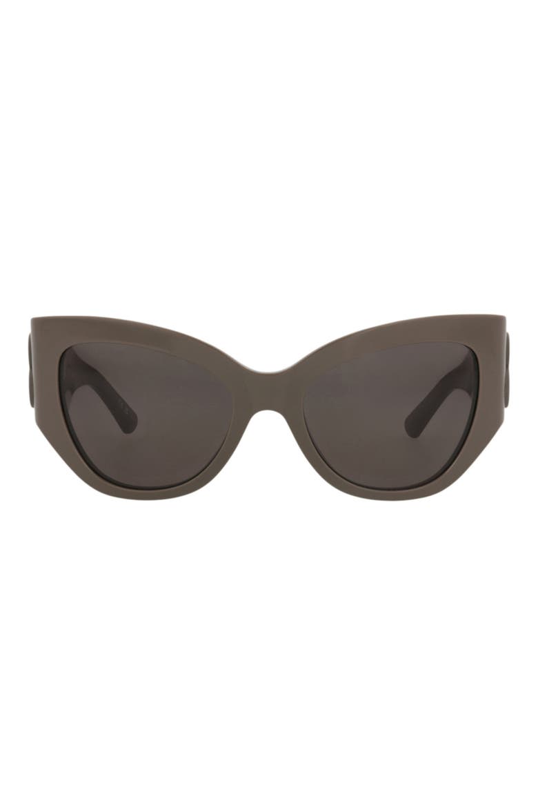 55mm Oval Sunglasses, Main, color, BROWN BROWN GREY