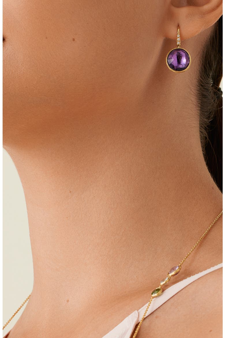 Jaipur Amethyst & Diamond Drop Earrings, Alternate, color, GOLD/ DIAMOND/ AMETHYST