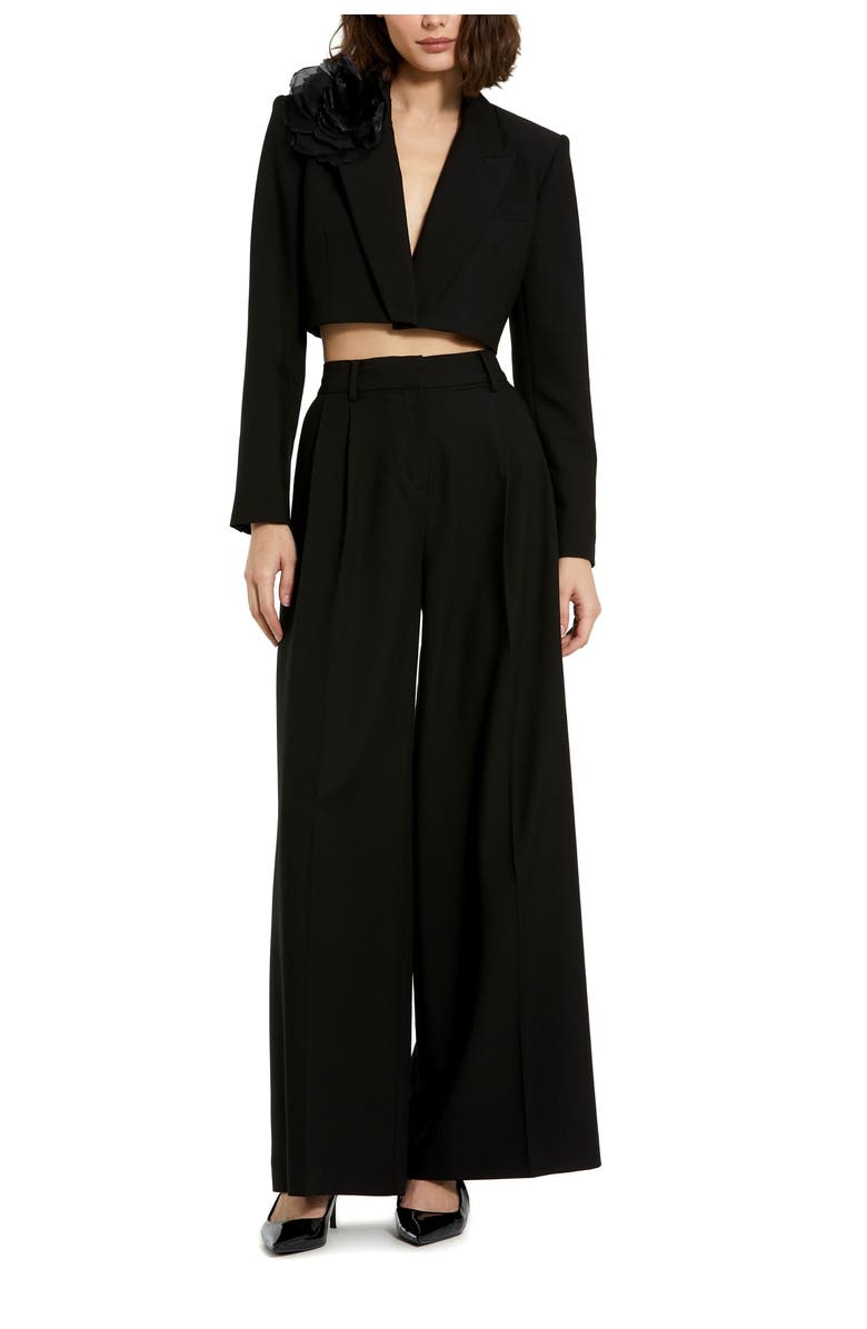 Mac Duggal Classic Crepe Wide Leg Work Trousers, Alternate, color, 