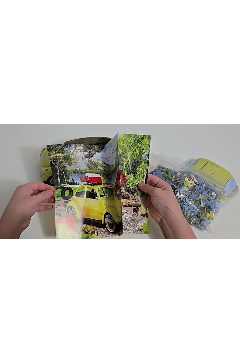 Vw Beetle Camping Tin 550 Piece Puzzle, Alternate, color, Multicolored