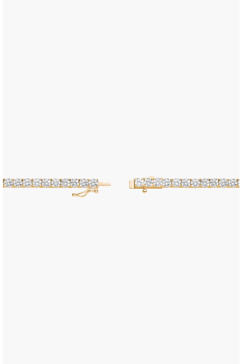 Lab Grown White Sapphire Tennis Necklace, Alternate, color, Yellow Vermeil