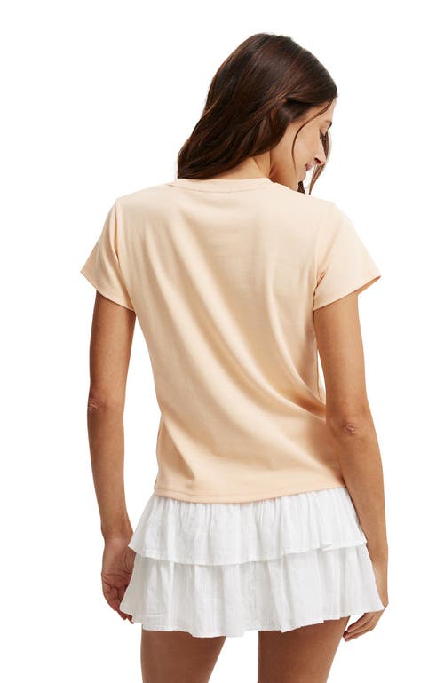 Cotton On 90s Baby Tee In Peach Puff