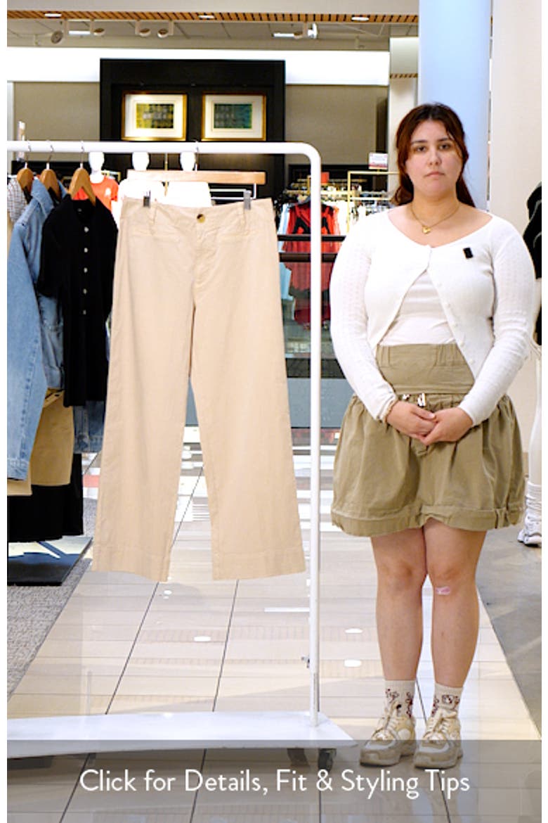 Stretch Cotton Twill Straight Leg Pants video