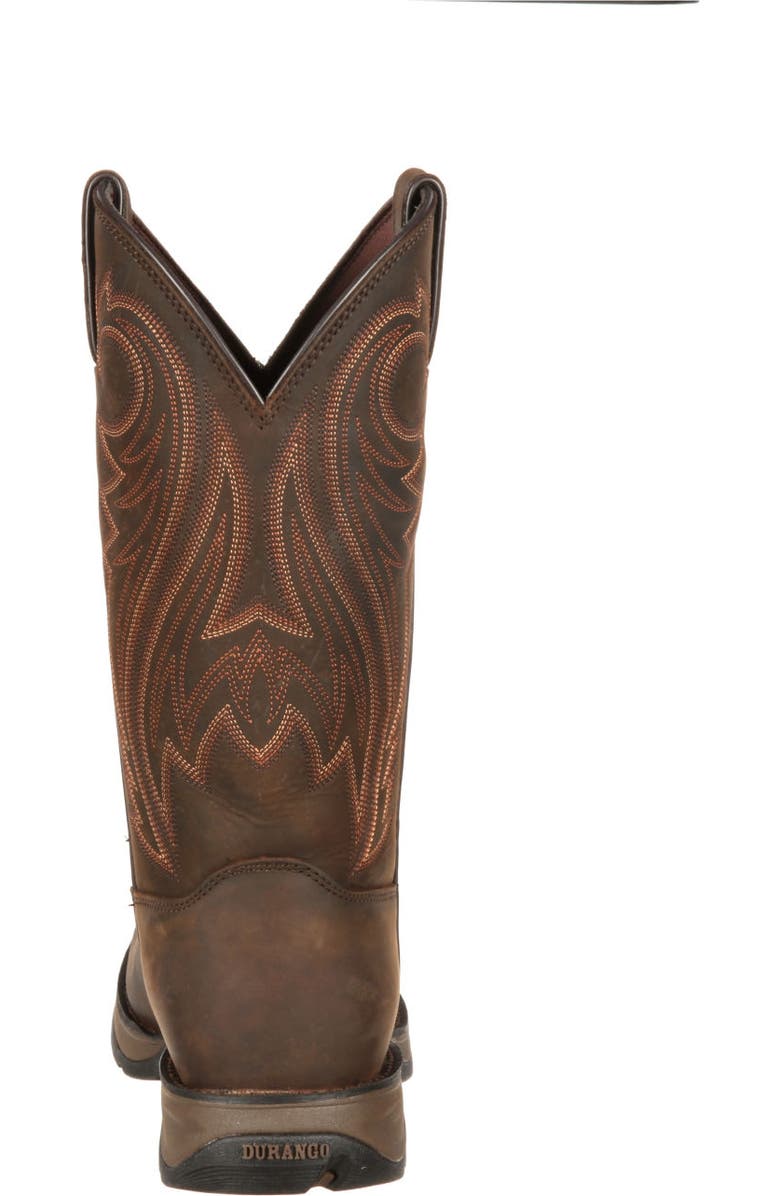 DURANGO chocolate pullon western boot, Alternate, color, Chocolate Wyoming