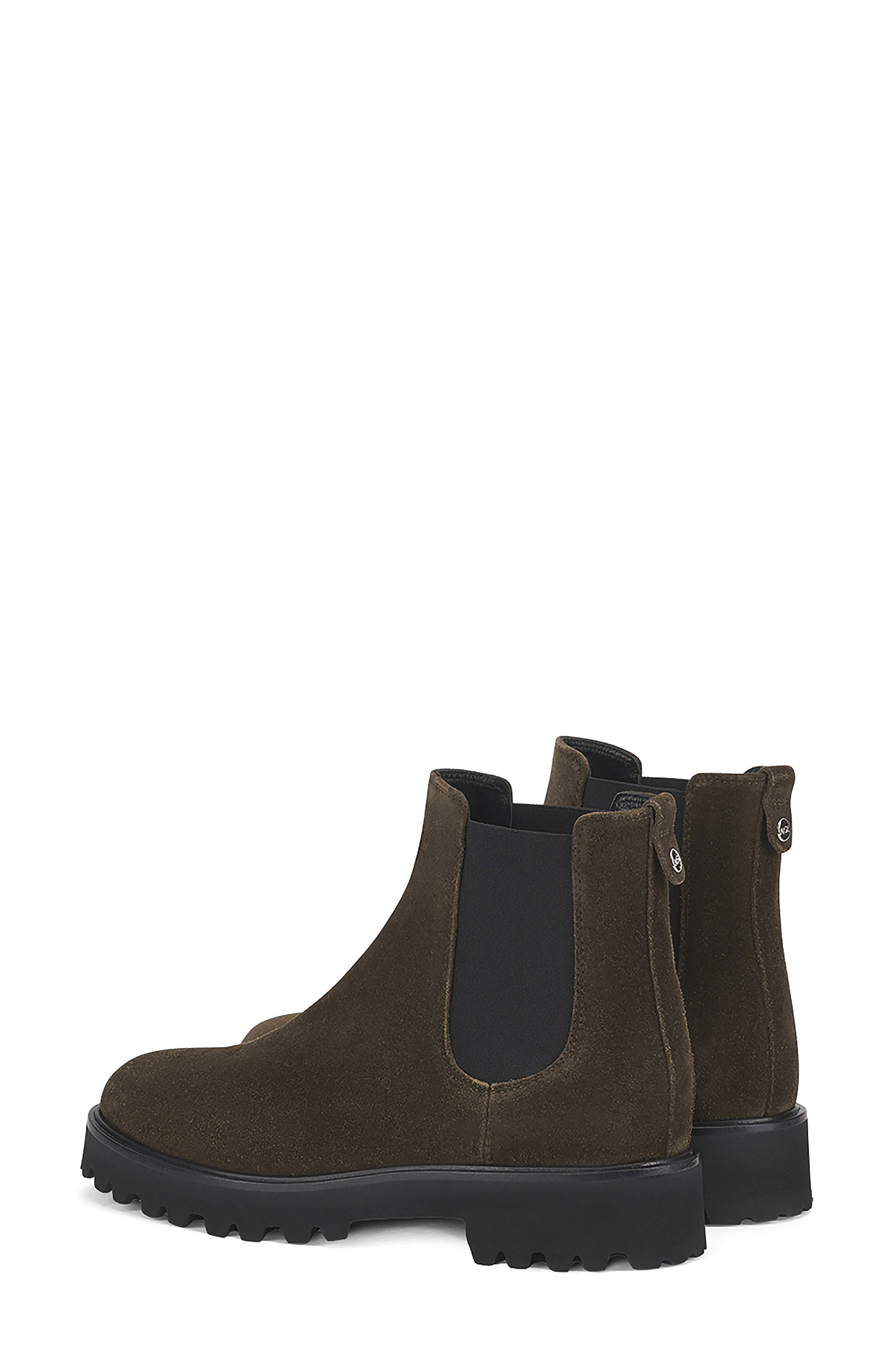 Goldie Lug Sole Chelsea Boot, Alternate, color, FOREST GREEN