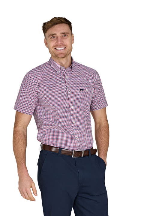 Short Sleeve Graph Check Poplin Shirt