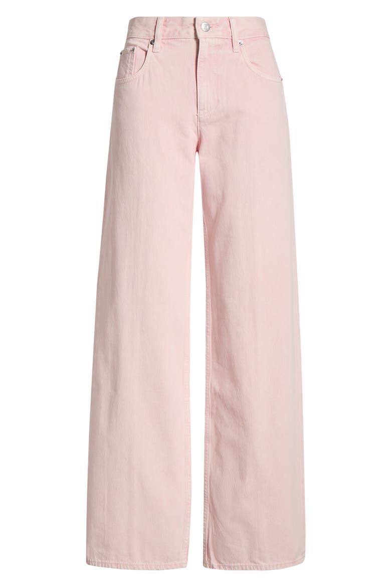 Wide Leg Organic Cotton Jeans, Alternate, color, PEONY