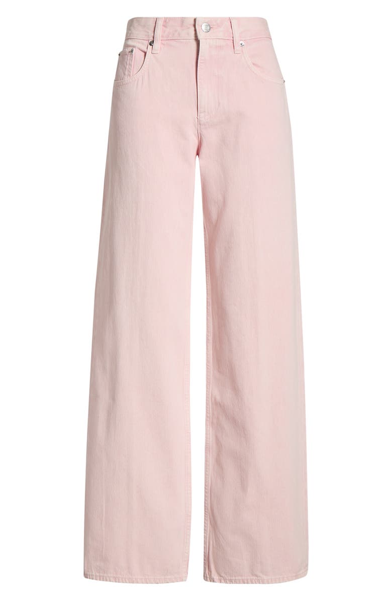 Helmut Lang Wide Leg Organic Cotton Jeans, Main, color, Peony