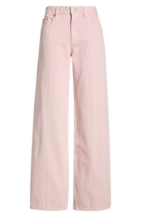 Wide Leg Organic Cotton Jeans (Peony)