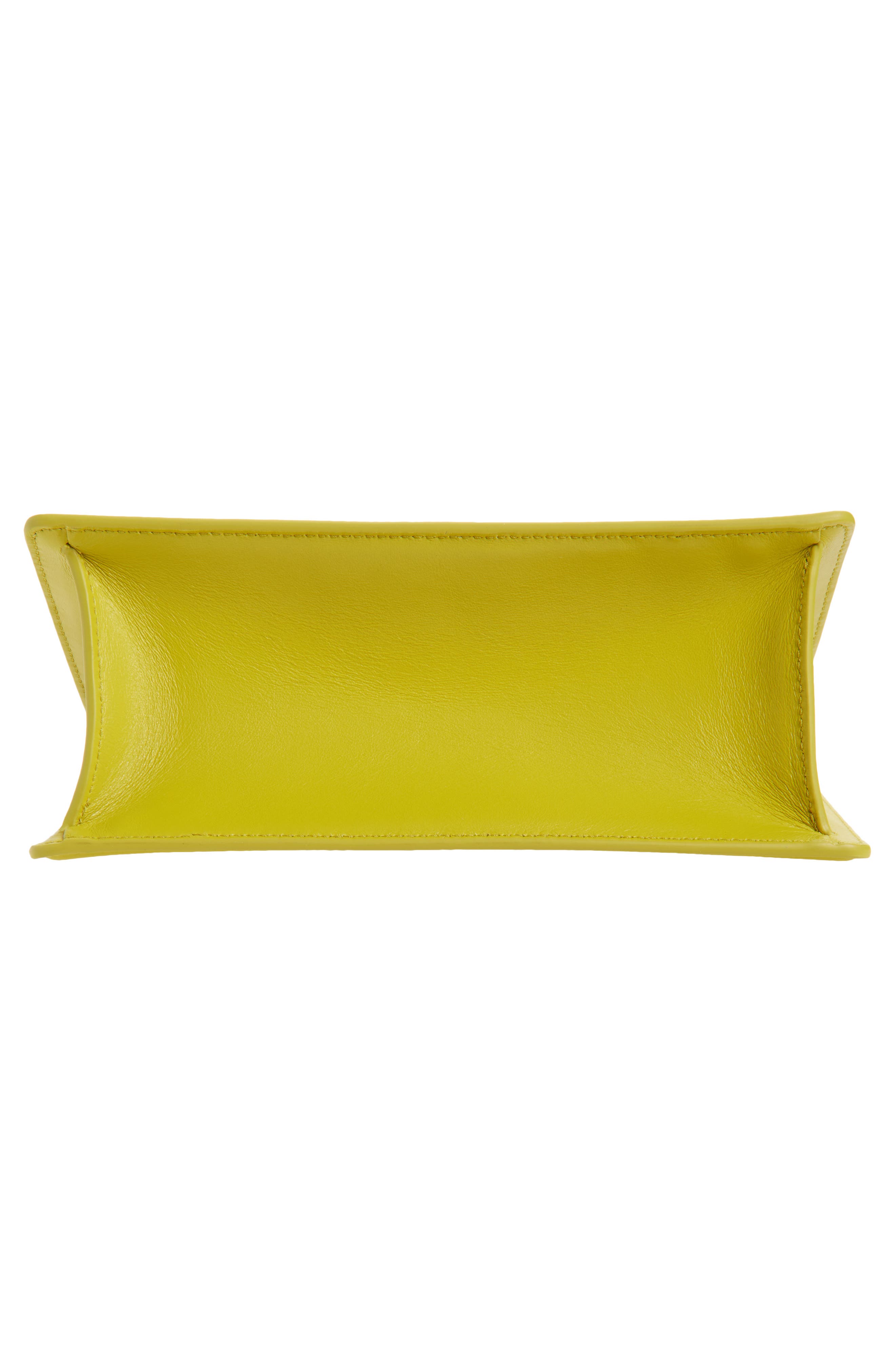 FERRAGAMO Double Gancio Leather Mini Clutch, Alternate, color, Antique Yellow