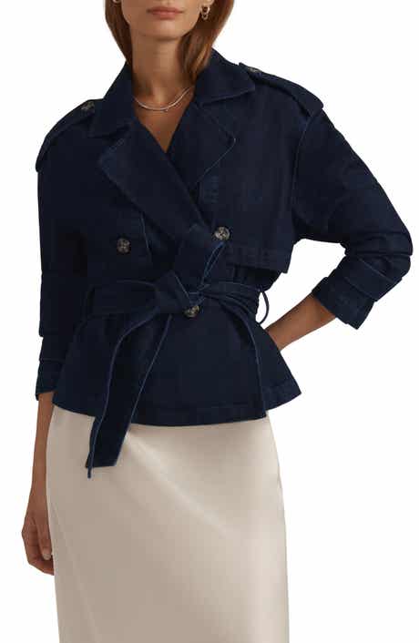 Favorite Daughter The Cropped Charles Denim Trench Coat