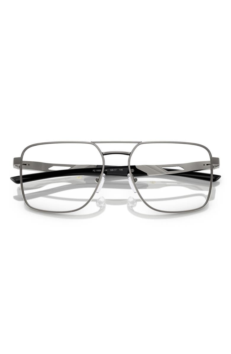 Scuderia Ferrari 58mm Square Optical Glasses, Alternate, color, Gunmetal